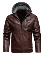 MAISON CLÉMENT PARIS™ | ZIPPERED LEATHER EFFECT HOODED JACKET