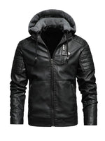 MAISON CLÉMENT PARIS™ | ZIPPERED LEATHER EFFECT HOODED JACKET