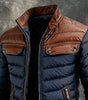 MAISON CLÉMENT PARIS™ | NAVY QUILTED JACKET WITH LEATHER PANELS