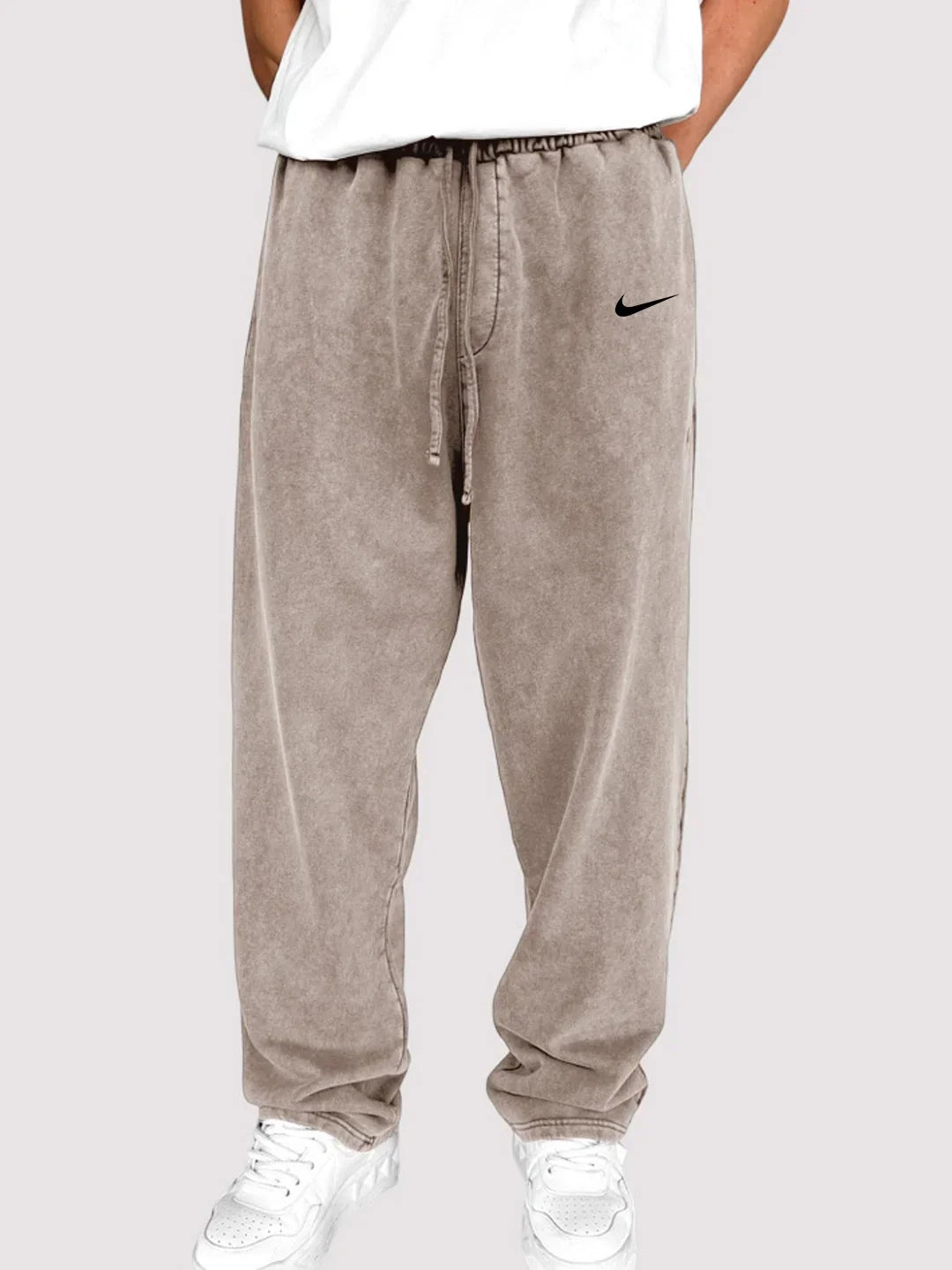 Distressed Cotton Relaxed Men's Lounge Pants