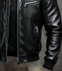 MAISON CLÉMENT PARIS™ | WARM BLACK LEATHER JACKET LINED WITH SHERPA