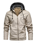 MAISON CLÉMENT PARIS™ | ZIPPERED LEATHER EFFECT HOODED JACKET