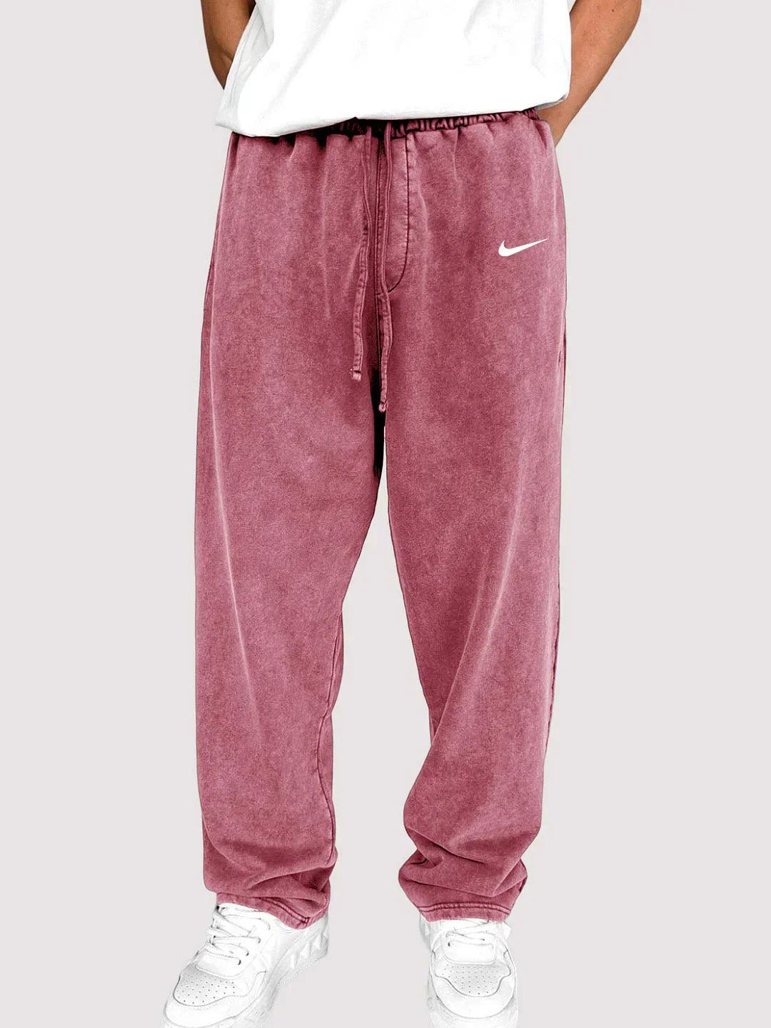 Distressed Cotton Relaxed Men's Lounge Pants