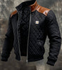 MAISON CLÉMENT PARIS™ | BLACK QUILTED JACKET WITH LEATHER SHOULDERS