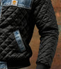 MAISON CLÉMENT PARIS™ | BLACK QUILTED JACKET WITH DENIM DETAILS