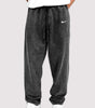 Distressed Cotton Relaxed Men's Lounge Pants